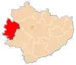 Karte des Powiat Włoszczowski