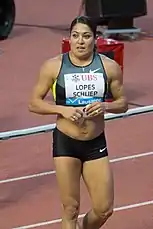 Bronze 2008 über 100 Meter Hürden: Priscilla Lopes-Schliep