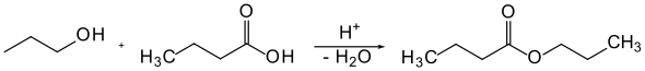 Synthese von Buttersäurepropylester