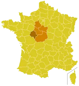 Karte der Kirchenprovinz Tours
