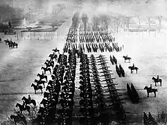 Parade der preußischen Armee durch Paris, März 1871