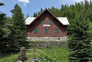 Südansicht der Hütte