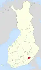 Lage von Puumala in Finnland