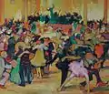 Münchener Fasching, Öl auf Malpappe, 1921, 67&nbsp;cm × 78&nbsp;cm