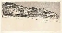 Zurlauben im Schnee (ca. 1920), 230 mm x 450 mm