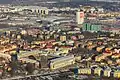 Das mittlerweile abgerissene Råsundastadion und dahinter die neue Arena