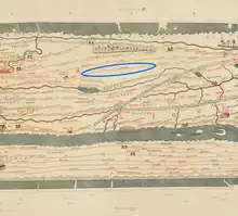 Römerstrasse Seeland – Ausschnitt aus der Tabula Peutingeriana