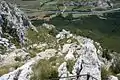 Blick auf den Ort Razdrto