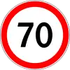 Höchstgeschwindigkeit (70 km/h)