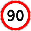 Höchstgeschwindigkeit (90 km/h)
