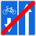5.12.2Ende des Radfahrstreifens