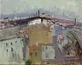 Banlieue, 1965. Öl auf Leinwand, rechts unten signiert. 81 × 100 cm