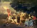 Rahel versteckt die Götzenbilder vor Laban, um 1630, Öl auf Leinwand, Bildergalerie von Sanssouci, Potsdam
