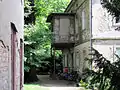 Obergeschosslaube auf der Gartenseite