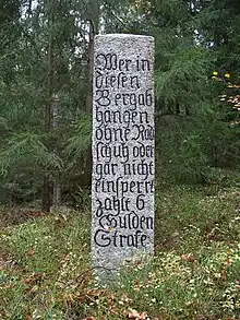 Radschuhsäule bei Friedenfels (Bayern)