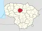 Lagekarte von Radviliškių rajono savivaldybė