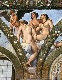 P4 – Amor und die drei Grazien Giulio Romano