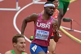Nach olympischem Silber 2021 gab es für Rai Benjamin hier ebenfalls Silber