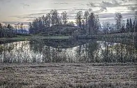 Der Raknehaugen in Norwegen, mit 15 m Höhe größter Grabhügel im Land