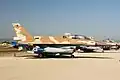 Eine zweisitzige F-16D Barak der 109. Staffel „The Valley“ auf der Ramat David Airbase