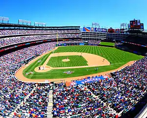 Der Globe Life Park in Arlington im April 2009