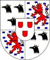 Wappen der Rappoltstein:links oben/rechts unten: Wappen der Herrschaft Hoheneckrechts oben/links unten: Wappen der Herrschaft GeroldseckMitte: Wappen von Rappoltstein