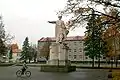 Skulptur "Žemaitis" von Vincas Grybas in Raseiniai, 1934 erstellt