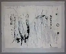Johannes Rath, Andeutungen, 1506–57, Mischtechnik auf Japanpapier, 1957, 61 cm × 75 cm