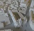 Rathaus St. Johann mit Erweiterungsbau von Bofinger im Stadtmodell Saarbrücken