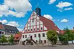 Rathaus Grimma nach dem Hochwasser 2013