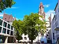 Rathaus St. Johann, Erweiterungsbau von Helge Bofinger vom Innenhof aus