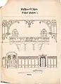 Georg von Hauberrissers Entwurf der Wandgestaltung des Festsaales, Westseite (1899)