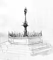 Skizze für das Brunnenbecken für den Rathausbrunnen von Adolf Leichtle