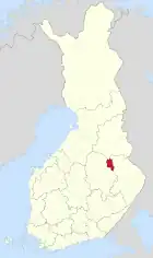 Lage von Rautavaara in Finnland