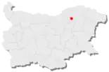 Karte von Bulgarien, Position von Rasgrad hervorgehoben