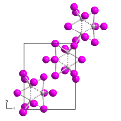 Kristallstruktur von Rhenium(III)-iodid