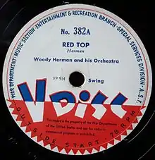 V-Disc-Aufnahme der Jazz Band von Woody Herman