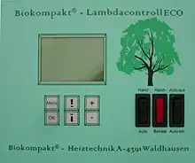Regelung der Biokompakt Biomasseheizung. Einfach mit Tastendruck zu bedienen. www.biokompakt.com