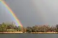Blick auf den Doppelregenbogen