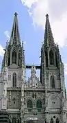 Regensburger Dom St. Peter, einzige Kathedrale französischen Schemas in Bayern, ab 1273.