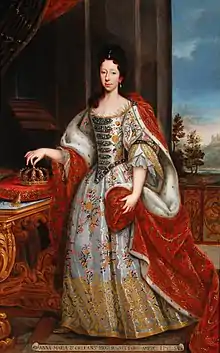 Anne Marie d’Orléans als Königin von Sardinien, Porträt eines unbekannten Malers, 1720