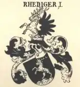 Wappen derer von Rehdiger in Siebmachers Wappenbuch (Konrad Blažek, 1894)