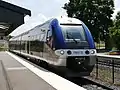 Triebwagen des TER Grand Est mit Ziel Niederbronn-les-Bains