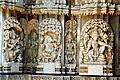 tanzender Ganesha und Vishnu auf der Weltenschlange Ananta/Shesha sitzend