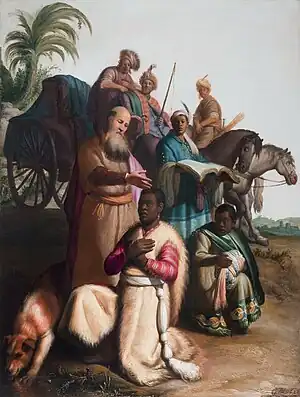 Die Taufe des Kämmerers, 1626, Öl auf Eichenholz, 63,5 × 48 cm, Museum Catharijneconvent, Utrecht