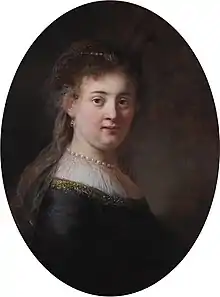 Rembrandt van Rijn, Porträt der Saskia mit Haarschleier, 1633