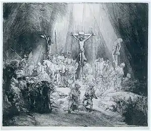 Rembrandt, Die drei Kreuze, Radierung, 1653