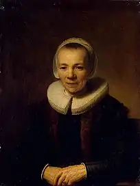 Rembrandt van Rijn. Porträt von Baertje Martens. Ca. 1640. Sankt Petersburg, Eremitage.