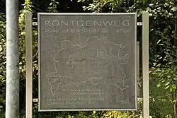 Info-Tafel Röntgenweg am Thüringsberg (Remscheid-Lennep)