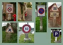 Reparatur durch erneutes Vergießen am Füß, Nachrüstung durch aufgesetzte Schildertafeln